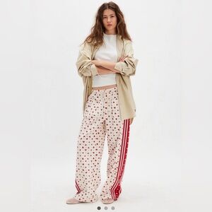 Free People Hudson Canyon Printed Poplin Pants Hearts Stripe Love Combo